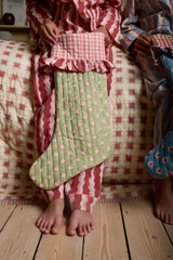 Att Pynta x Yonder Christmas stocking, green and pink star, pre-order