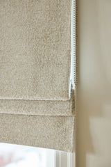 Bouclé Roman Blinds - Sand - Blackout Lined