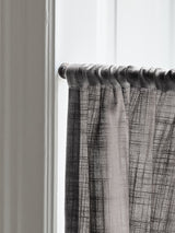 Linen Wave Ruffle Café Curtain - Grey