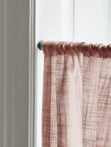Linen Wave Ruffle Café Curtain - Pink