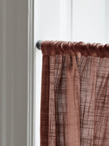 Linen Wave Ruffle Café Curtain - Terracotta