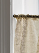 Sheer Linen Wave Ruffle Café Curtain - Mustard