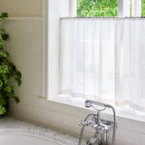 Sheer Linen café curtain - off-white