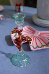 Reindeer hand-blown Glass candle holder