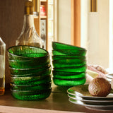 HKLiving emerald glass fruit bowl