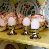 HKLiving New classic stoneware chrome egg cups, pre-order
