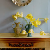 HKLiving New classic stoneware vase, Cream and yellow stripe, pre-order