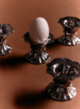 HKLiving New classic stoneware chrome egg cups, pre-order