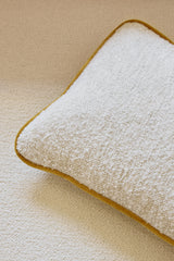 Bouclé cushion mini - Off white/Mustard