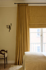 Bouclé Roman Blinds - Mustard