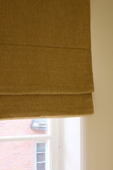 Bouclé Roman Blinds - Mustard - Blackout Lined