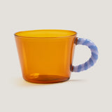 Duet glass mugs, amber & lavender, set of 2 (2 left)