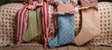 Att Pynta x Yonder Christmas stocking, pink and green check, pre-order