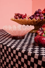Lori mouth-blown glass bowl, pink and brown