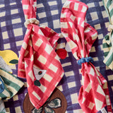 Sera napkin red check, set of 2