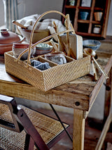 Loupe foldable chair, rubbewood and cane