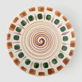 Shama hand painted glazed stoneware plate, orange