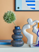 Myrtle stoneware vase, blue