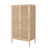 Marikka wood and cane wardrobe