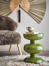 Alba green metal side table