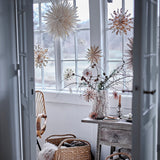 Elijas paper star with LED light, white