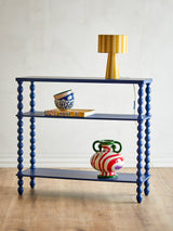 Salino Dark blue Side Table, Pine