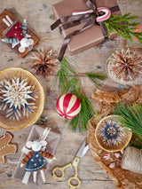 Wynn silk-thread bauble, candy stripe, set of 3