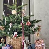 Wynn silk-thread bauble, candy stripe, set of 3