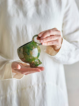 Avonlea stoneware Cup, forest green, set of 4