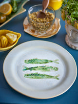 Hadden handmade glazed stoneware dinner plate, green