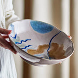 Imogen stoneware bowl, multicolour