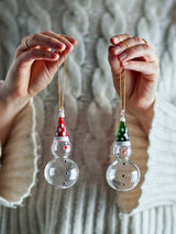 Kumar glass snowman ornament, set of 2