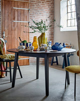 Abella large stoneware vase, mustard yellow