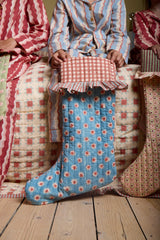 Att Pynta x Yonder Christmas stocking, blue and red star, pre-order