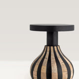 Aloise hand carved wooden side table