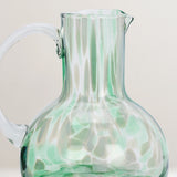 Alva glass water jug, green
