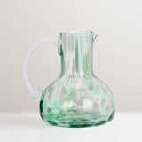 Alva glass water jug, green