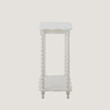 Bia White Side Table, Pine