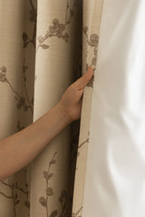 Sakura Jacquard curtain - Ivory - Blackout lined