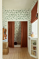 Linen curtain - Terracotta - Blackout Lined