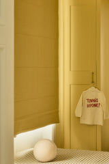 Linen roman blind - Oat Yellow
