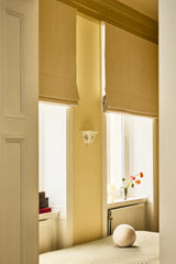 Linen roman blind - Oat Yellow