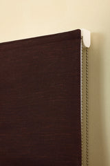 Sakura Raw cotton Roman blind - Plum - Blackout lined