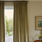 Velvet curtain - Olive Green - Blackout Lined