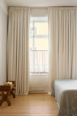 Linen curtain - Ivory - Blackout Lined