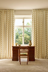 Sweet Pea Linen Curtain - Mustard - Blackout Lined