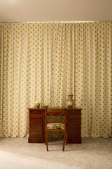 Sweet Pea Linen Curtain - Mustard - Blackout Lined