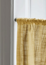 Linen Wave Ruffle Café Curtain - Oat Yellow