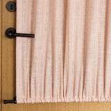 Linen café curtain, double pole - Dusty Pink