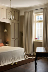Linen curtain - Sand - Blackout Lined